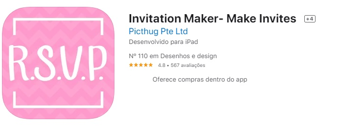 App iOS Para Fazer Convites Para iPhone
