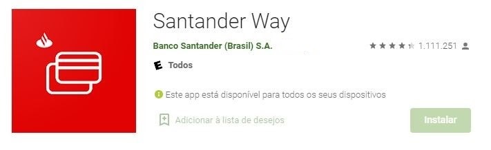 Como Desbloquear Cartão Santander Pelo App No Celular Fonte: Play Store