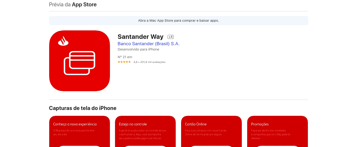 Como Desbloquear Cartão Santander Pelo App No Celular Fonte: App Store