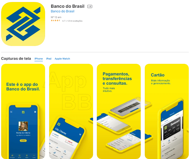 Consultar Saldo Da Conta Poupança Do Banco Do Brasil Fonte: App Store